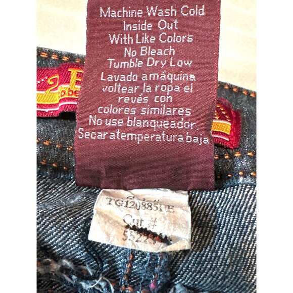 2BWU Jeans Company Skinny Embroidered Back Pockets Orange Stitch Y2K Retro Style - Picture 7 of 10